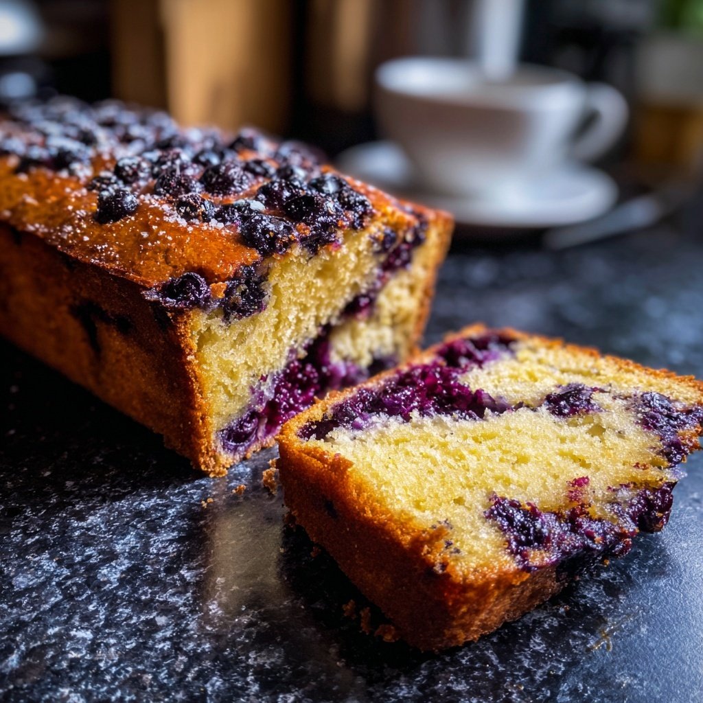 Bananenkuchen mit Blaubeeren